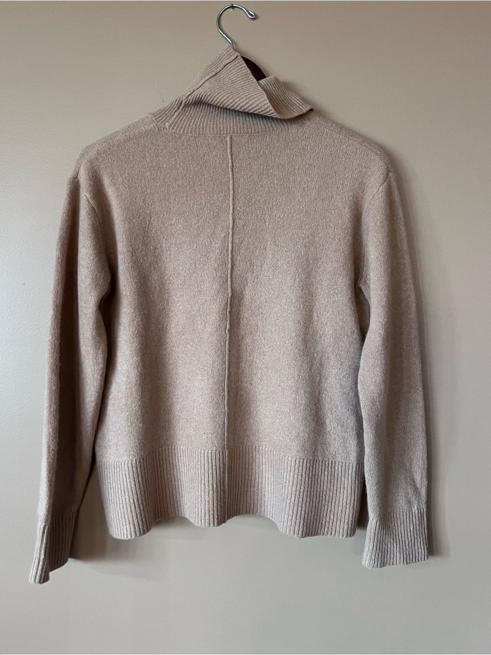 Alashan Merino Wool Cream Turtleneck Sweater US M - Picture 2 of 2